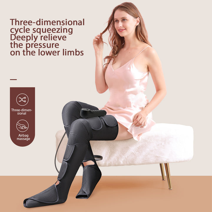 Luxury Air Wave Leg Massager with Infrared Heat & Air Pressure Technology for Thigh, Knee, and Calf Relief – 5 Intensity 