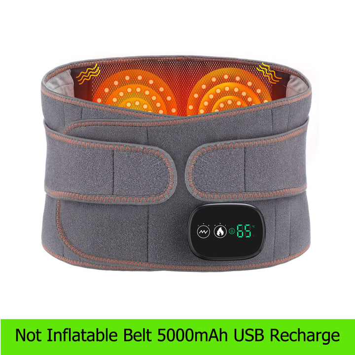 Premium Inflatable Back Support Belt with Heating & Vibration Massage – Pain Relief, Lumbar Traction, Red Light Therapy,