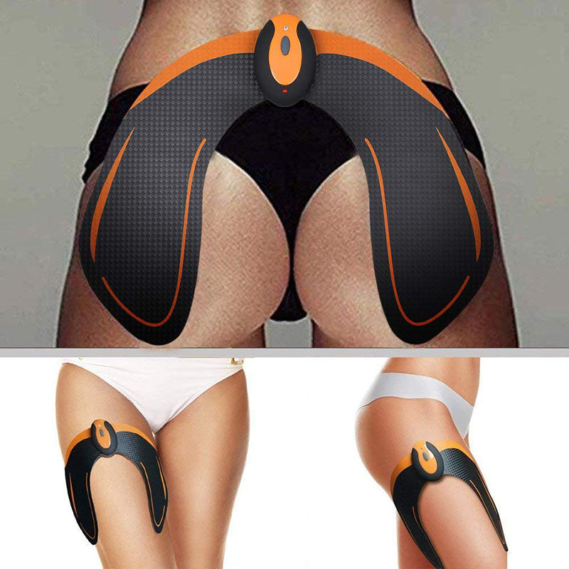 Premium EMS Muscle Stimulator Abdominal Hip Trainer with LCD Display | USB Rechargeable Fitness Toner for Body Slimming & 