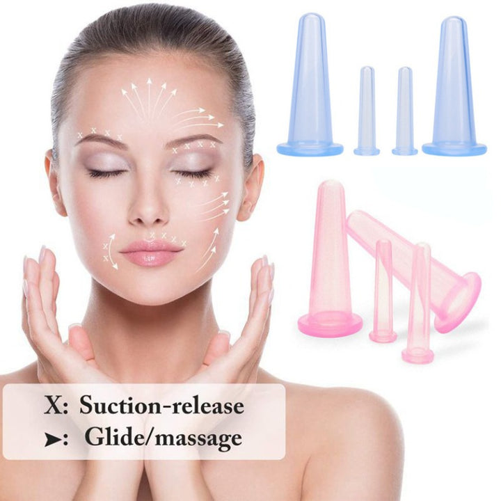 High Quality Silicone Cupping Set for Face – Health Care Facial Lifting Massage Cups, Mini Eye Vacuum Cans, Safe and Durable,
