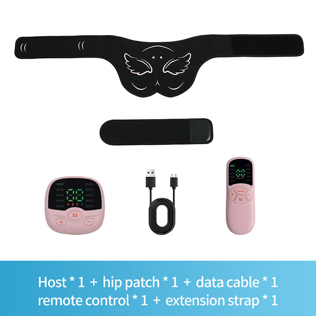 Premium EMS Hip Trainer with Remote Control | 10 Modes & 30 Intensity Levels for Buttocks Toning and Muscle Stimulation | USB