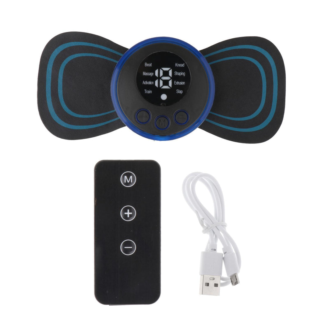 Premium Electric EMS Foot Massager - Rechargeable Pulse Muscle Stimulator with Remote Control, 8 Modes, 19 Intensity Levels