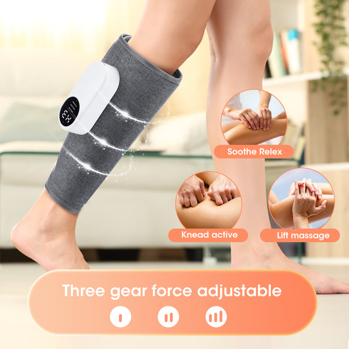 Premium Electric Leg Massager - 360° Air Compression Calf & Thigh Massager with Heat, Three Massage Modes, and Long-Lasting 