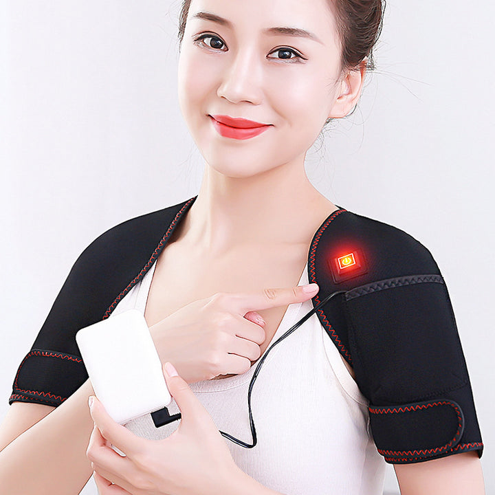 Premium Electrically Heated Shoulder Protector for Cervical Vertebra Warmer, Massage Therapy Cuff for Shoulder Soreness 