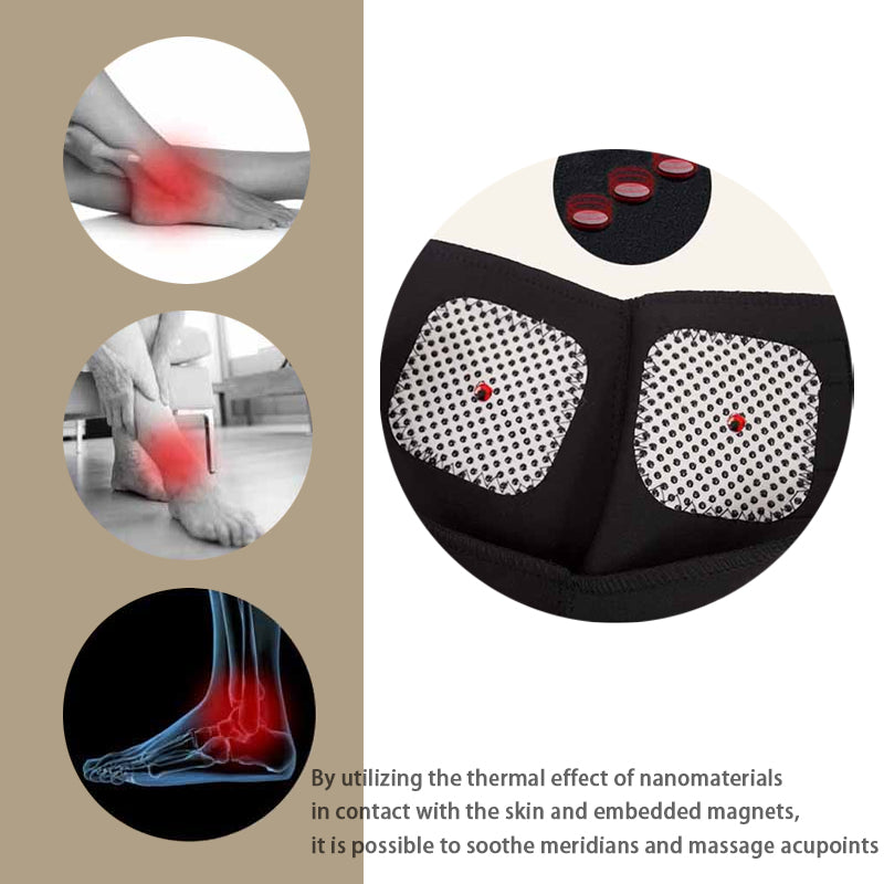 Premium Magnetic Therapy Ankle Brace with Tourmaline, Self-Heating Far Infrared Support, Adjustable Compression, Foot