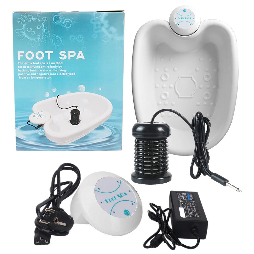 Premium Electric Foot Spa Massager – Mini Ionic Detox Bath with Vibrating Whirlpool & Pressotherapy, Aqua Cleanse for 