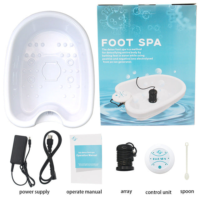 Premium Electric Foot Spa Massager – Mini Ionic Detox Bath with Vibrating Whirlpool & Pressotherapy, Aqua Cleanse for 