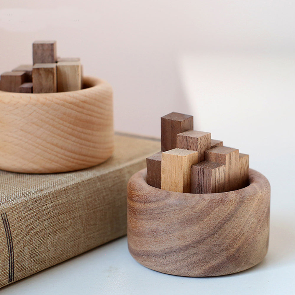 Luxury Essential Oil Wood Diffuser – Unique Wood Art Fireless Aroma Diffuser, Beech/Black Walnut Aromatherapy Ornament for 