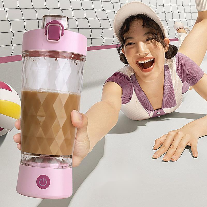 Premium 650ML Electric Protein Shaker Bottle – Automatic Mixing Cup with 7500RPM Motor – USB Rechargeable Blender for Smooth 