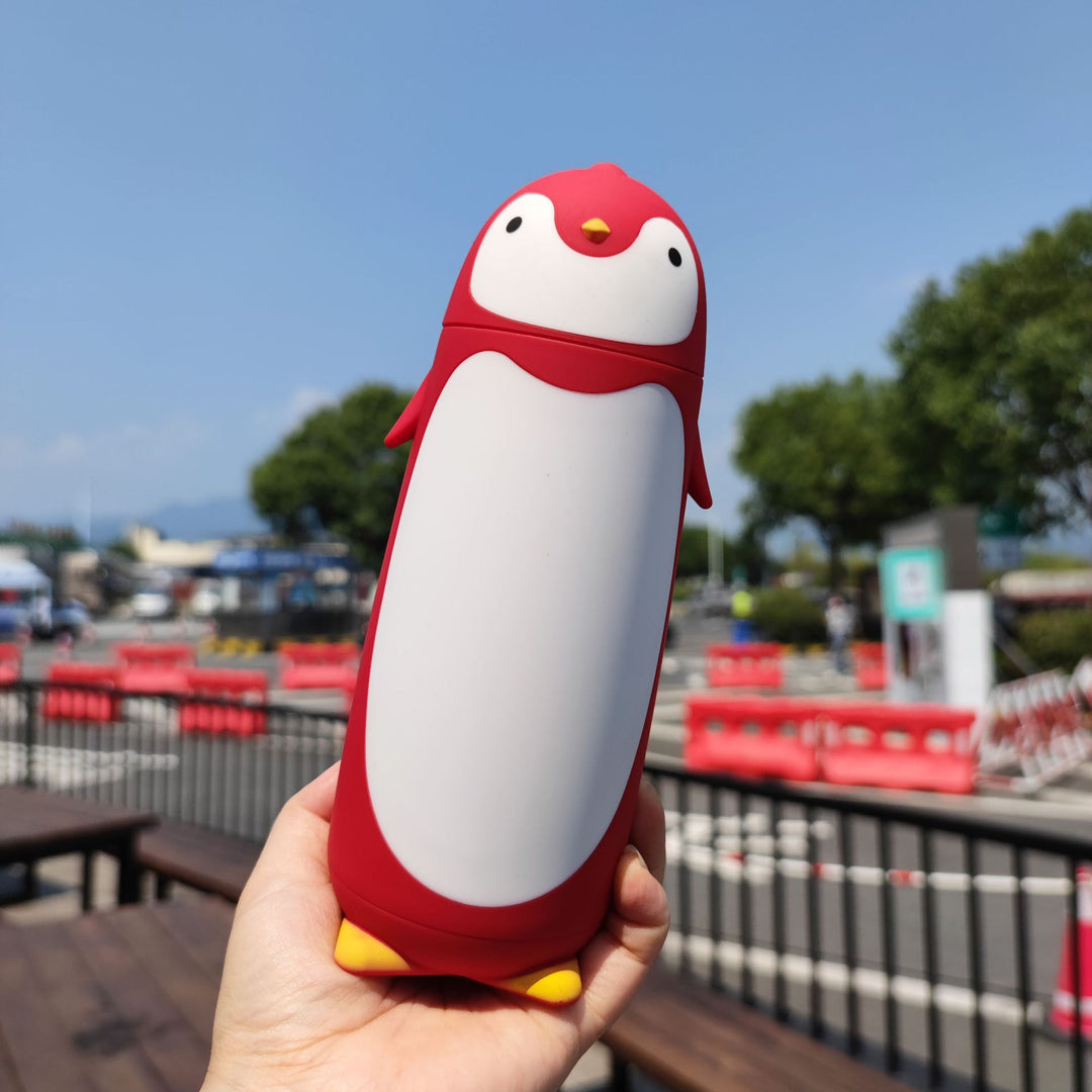 Premium Penguin Stainless Steel Vacuum Thermos – 9.5oz Travel Mug for Kids & Students – Insulated Coffee & Tea Flask – Hot or