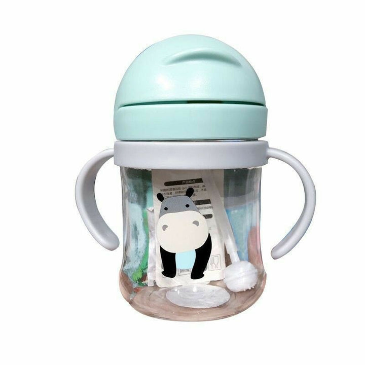 Premium 250ml Kids Water Cup – Anti-Choke, Spill-Proof, with Suction Ball & Straw, Cute Cartoon Design, Ideal for Toddlers 