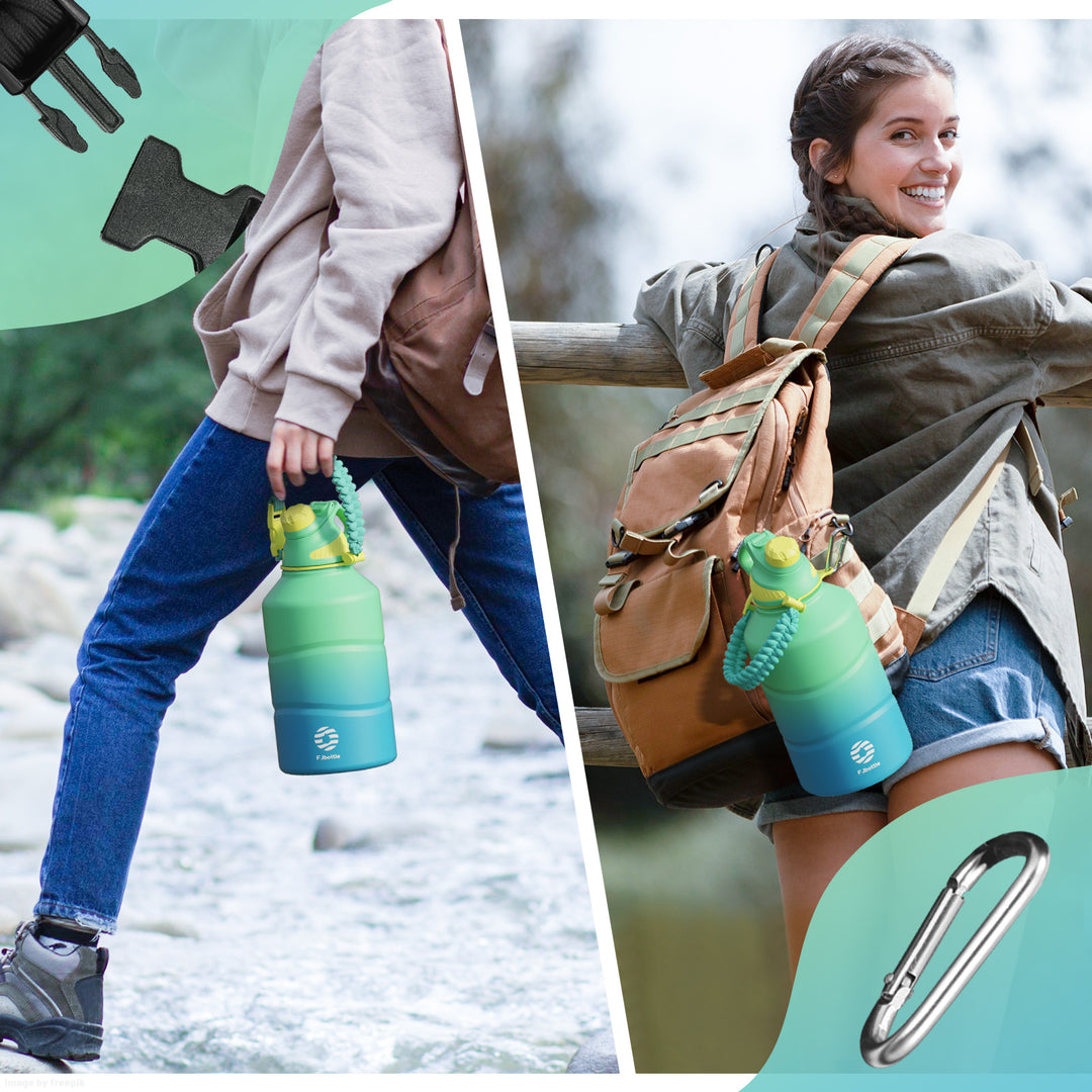 Premium 1.9L Stainless Steel Thermos Bottle – Large Capacity Cold & Hot Vacuum Flask with Rope, Thermal Water Bottle for Gym,