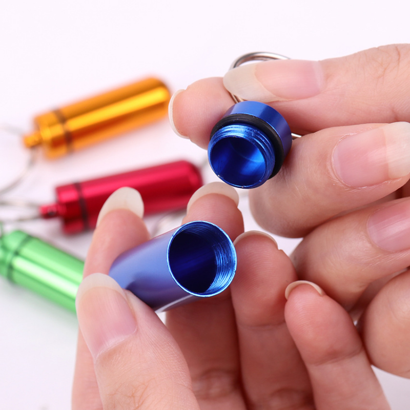 Premium Portable Waterproof Aluminum Pill Box – Compact Medicine Organizer for Tablets, Vitamins, Fish Oils, and Pills 