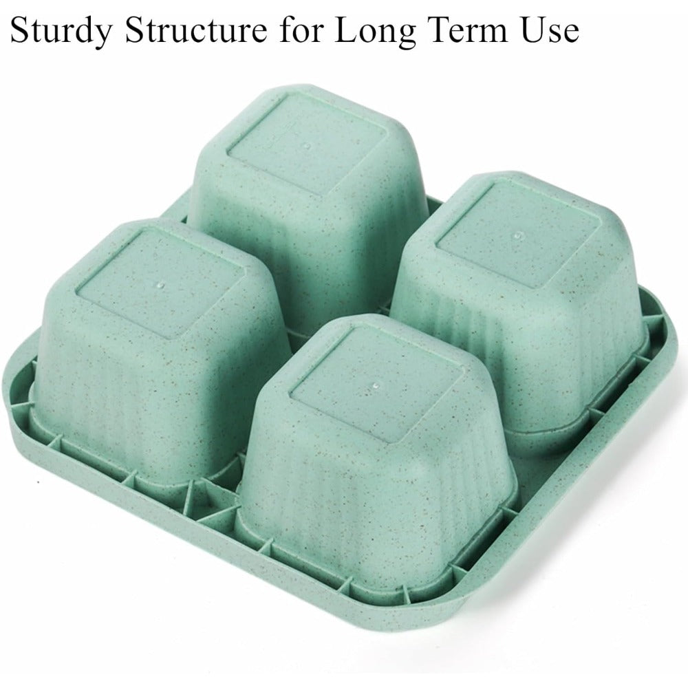 Premium Reusable 4-Grid Snack Containers – Portable Meal Prep Lunch Box, Leak-Proof, Large Capacity, Multi-Compartment 