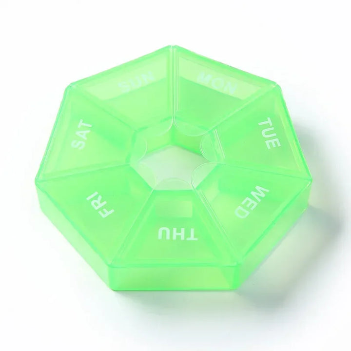 Premium Mini Portable Pill Organizer – Weekly Travel Tablet Holder, Compact 7-Day Storage Box for Pills, Vitamins, and  