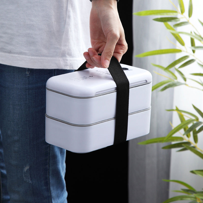 Premium Eco-Friendly Double-Layer Bento Lunch Box – Microwave Safe, 1L Capacity, Health Food Container for Meal Prep, BPA, 