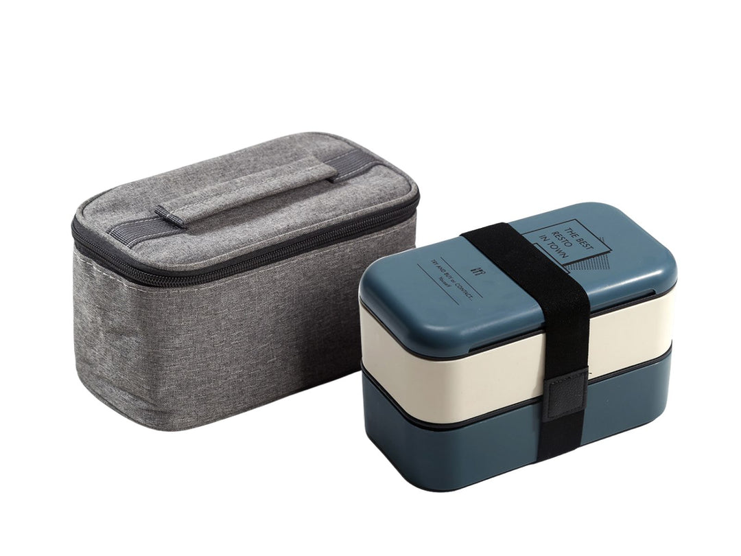 Premium Eco-Friendly Double-Layer Bento Lunch Box – Microwave Safe, 1L Capacity, Health Food Container for Meal Prep, BPA, 