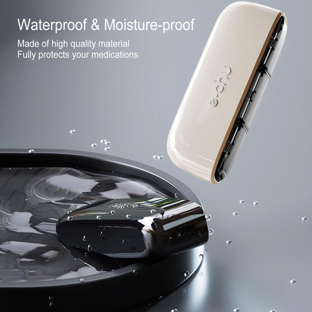 Premium Portable Pill Organizer – 3 Times A Day Medicine Box, Travel-Friendly, Compact Design with Waterproof Seal, Food