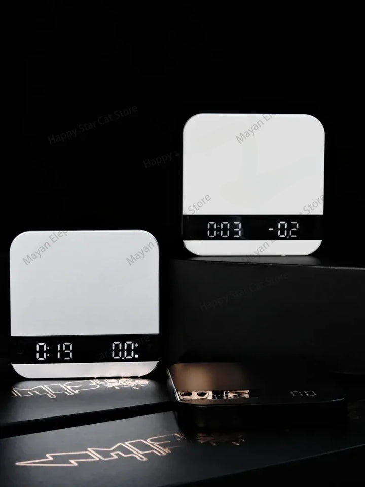 Premium Smart Espresso Coffee Scale – Auto Timer, USB Charging, Waterproof Non-Slip Pad, Perfect for Home and Cafe Baristas