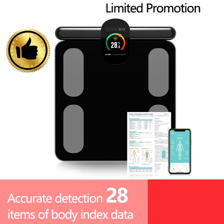 Premium Professional Smart Body Fat Scale – 8 Electrodes Body Composition Analyzer, Bioimpedance Technology, Accurate Weight 