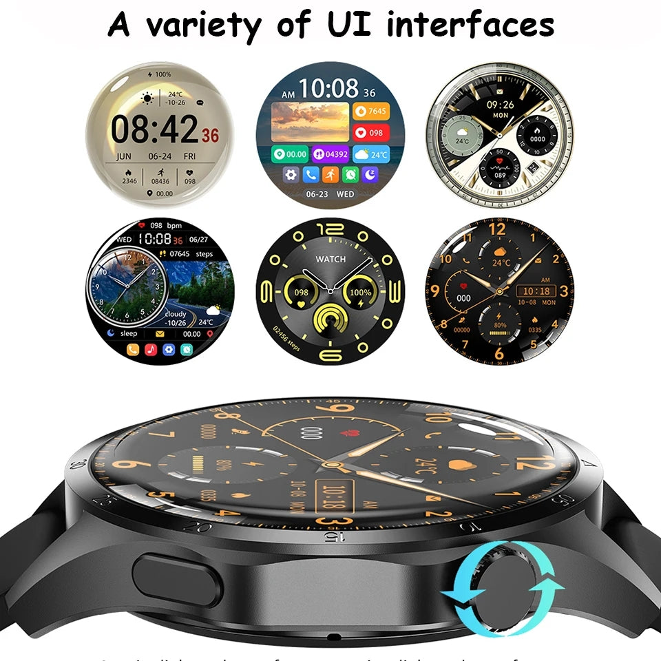 Premium Bluetooth Call Smartwatch for Men - ECG+PPG Health Monitoring, IP67 Waterproof, Heart Rate & Blood Pressure Tracker, 