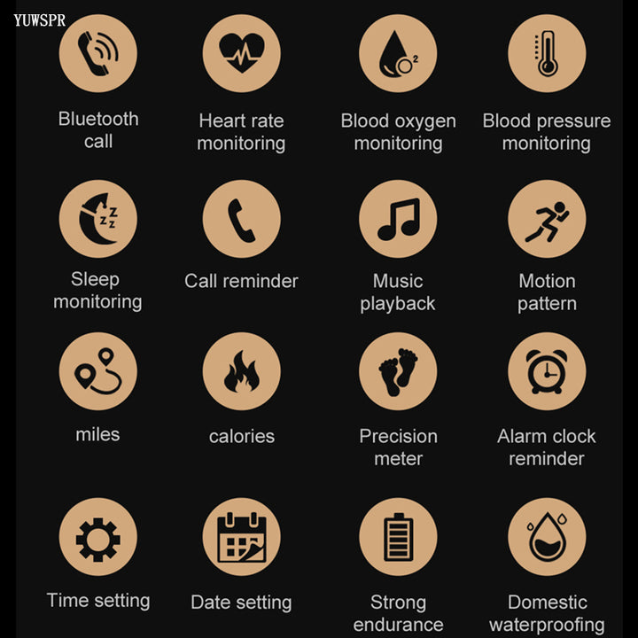 Premium Bluetooth Smart Fitness Watch – Heart Rate, Pedometer, Sports Tracker, Fitness Band for Men & Women, Talk Bluetooth 