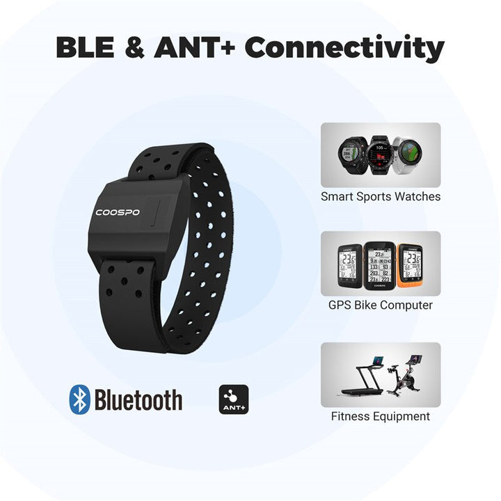 Premium Heart Rate Monitor Bracelet – Bluetooth 4.0 ANT+ Sensor for Cycling, Garmin & Wahoo Compatibility, Outdoor Fitness