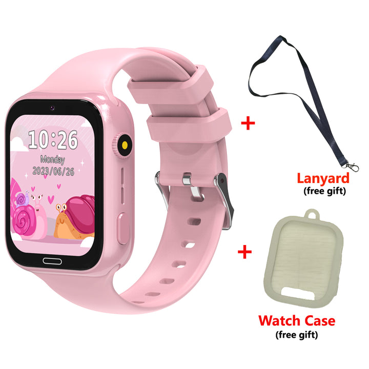 Premium Kids Smart Watch Phone – 2G GSM, LBS Location, SOS, Voice Chat, Camera, Flashlight, Alarm, Silicone Strap,