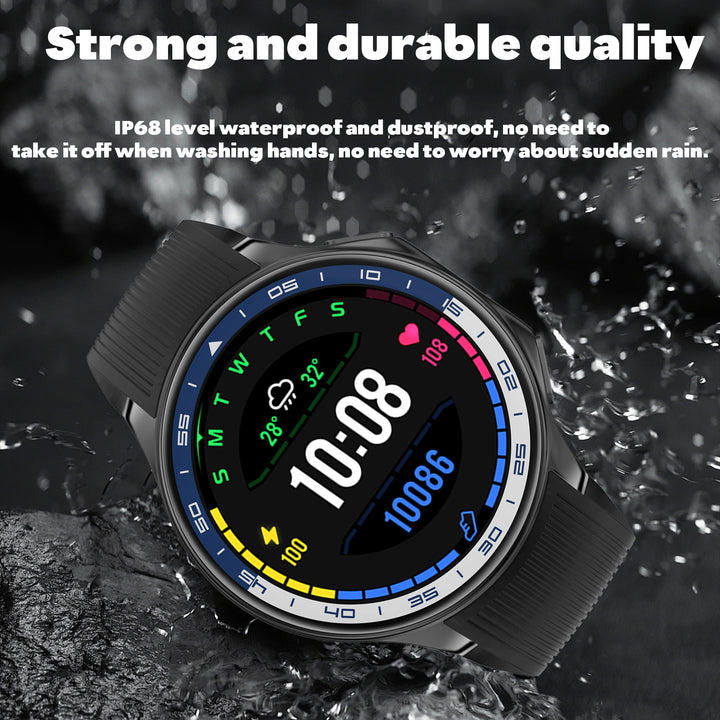 Premium Smartwatch for Men – 1.43'' 3D Surround Vision Display, 4GB RAM, 32GB Storage, Bluetooth Calling, Waterproof, Heart 