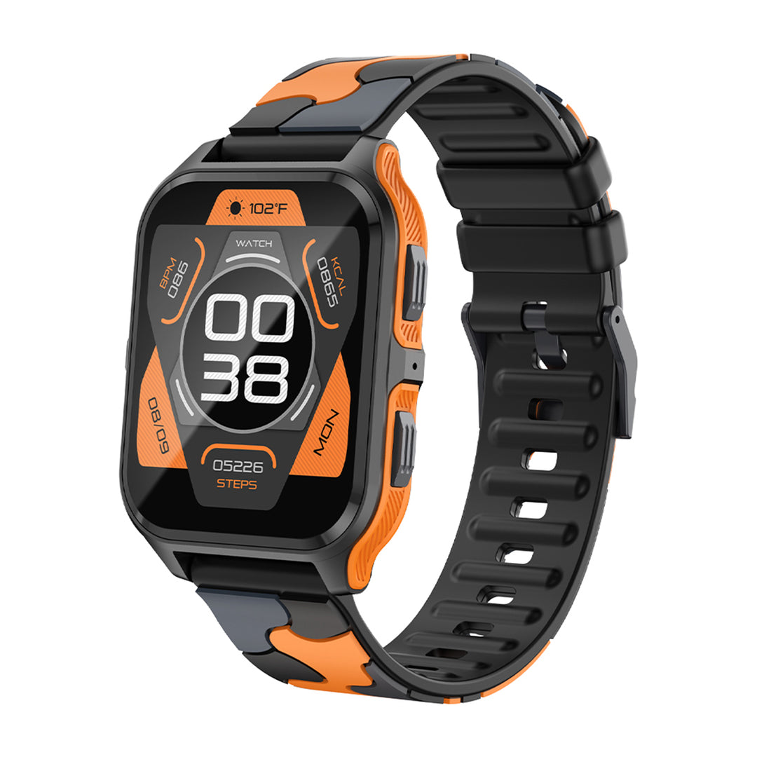 Premium Smartwatch with 1.96" Curved AMOLED Display, Bluetooth Calling, IP68 Waterproof, 100+ Sports Modes, AI Voice 