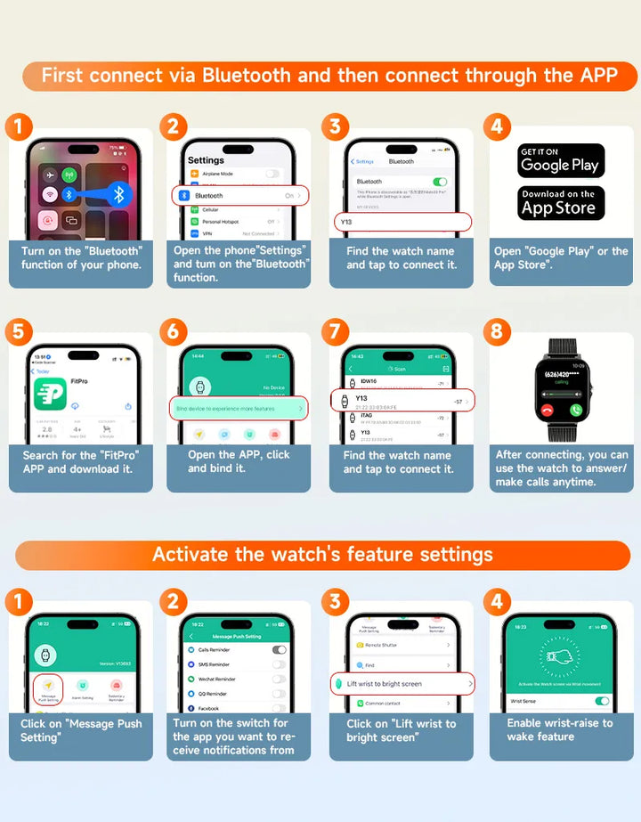 Luxury Smartwatch Android OS - 1.44" Full Touch Color Screen, Bluetooth, Custom Dial, for Men & Women, Smart Watch with Call Feature - StrengthXPhysiotherapy