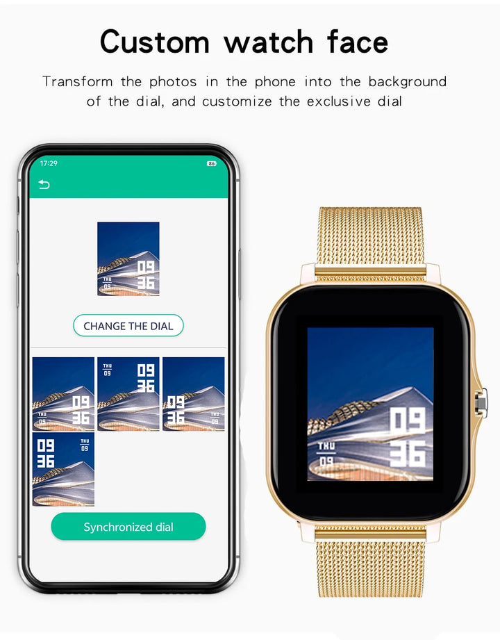 Luxury Smartwatch Android OS - 1.44" Full Touch Color Screen, Bluetooth, Custom Dial, for Men & Women, Smart Watch with Call Feature - StrengthXPhysiotherapy