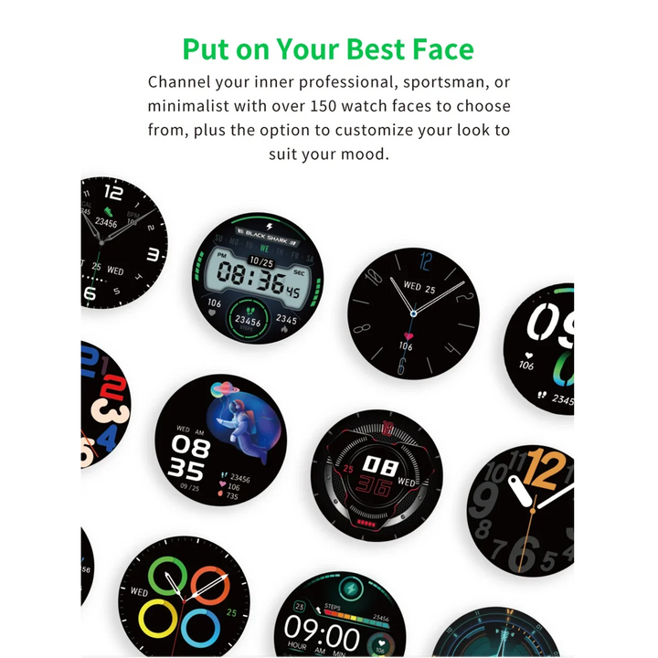 Premium Smartwatch for Men & Women – 1.43" AMOLED Display, GPS, 100+ Sports Modes, 21 Days Battery Life, 5ATM Waterproof, Wireless Charging, AI Voice Assistant, Global Version - StrengthXPhysiotherapy