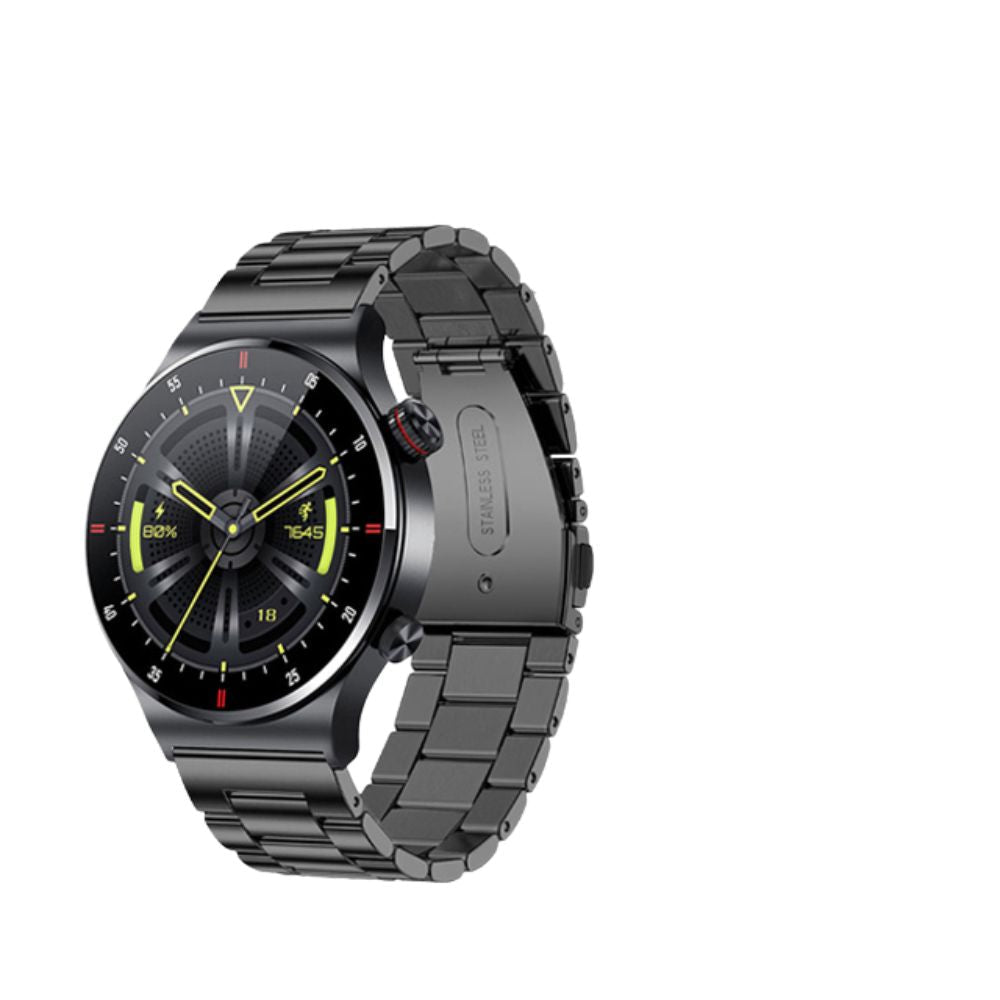 Premium Smartwatch for Men – ECG + PPG, Bluetooth Call, AMOLED Full Touch, NFC, Sports Mode, Waterproof, Heart Rate, Blood 