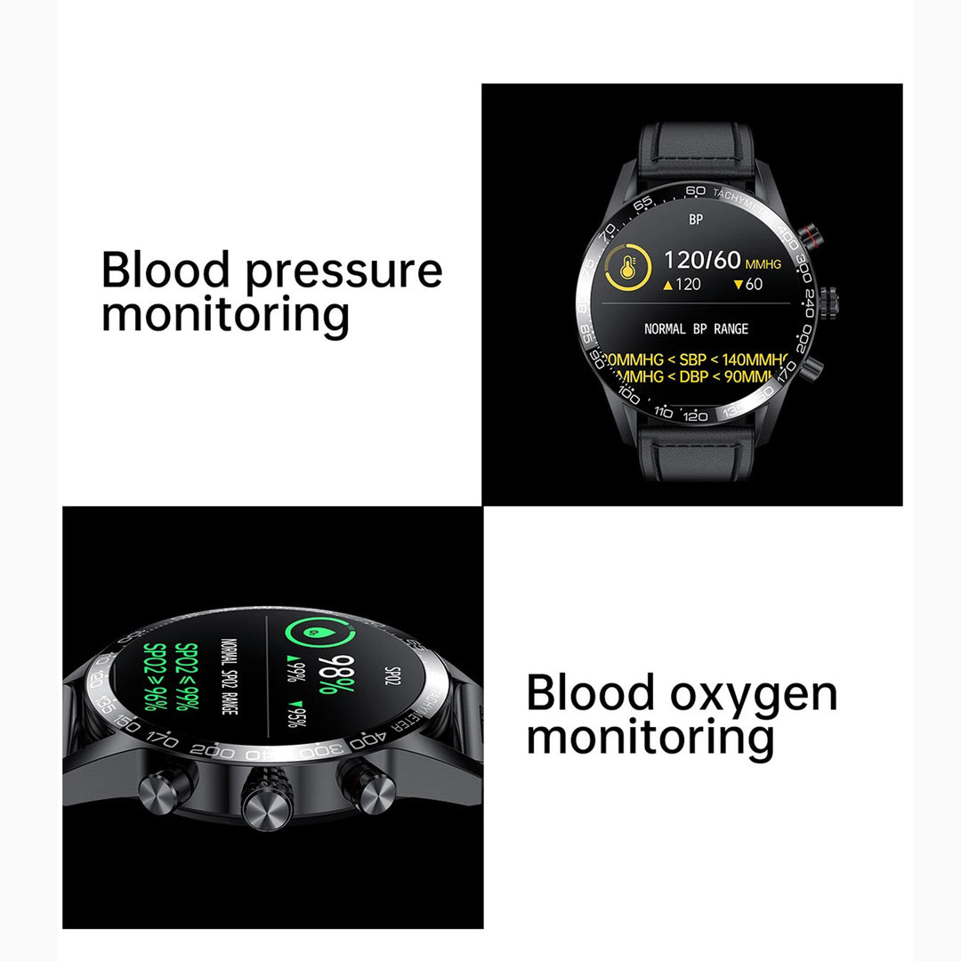 Premium Smartwatch for Men – ECG + PPG, Bluetooth Call, AMOLED Full Touch, NFC, Sports Mode, Waterproof, Heart Rate, Blood Pressure, Sleep Monitoring, Compatible with Android & iOS - StrengthXPhysiotherapy