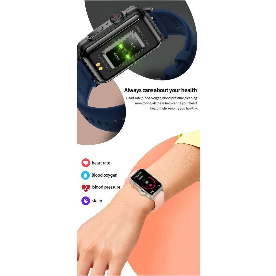 Premium Bluetooth Call Smartwatch for Men & Women – AI Voice Assistant, Fitness Tracker, 1.57" HD Screen, IP67 Waterproof, Heart Rate, Blood Oxygen, Sleep Monitoring, Music Control, Android & iOS Compatible - StrengthXPhysiotherapy