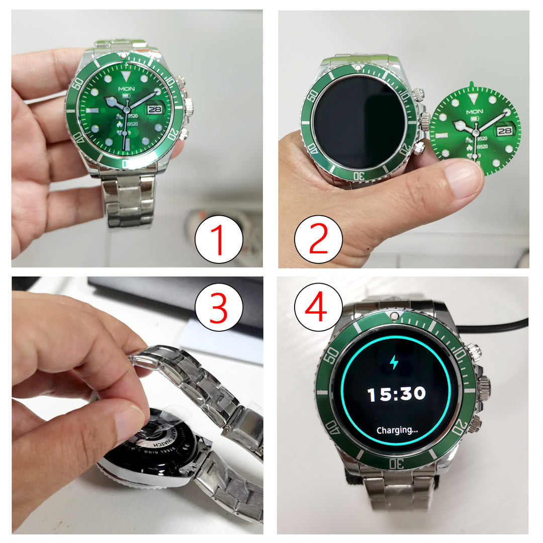 Premium Men's Sport Watch, Luxury Stainless Steel Analog Quartz, Fashionable Casual & Business Design, Large Dial, Calendar 