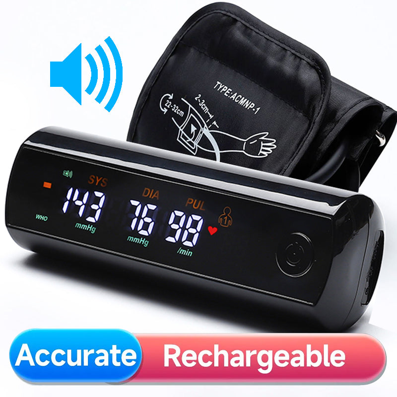 Premium Rechargeable Blood Pressure Monitor – Large LCD Screen, Russian Voice, Digital Arm Sphygmomanometer, LI-ION 
