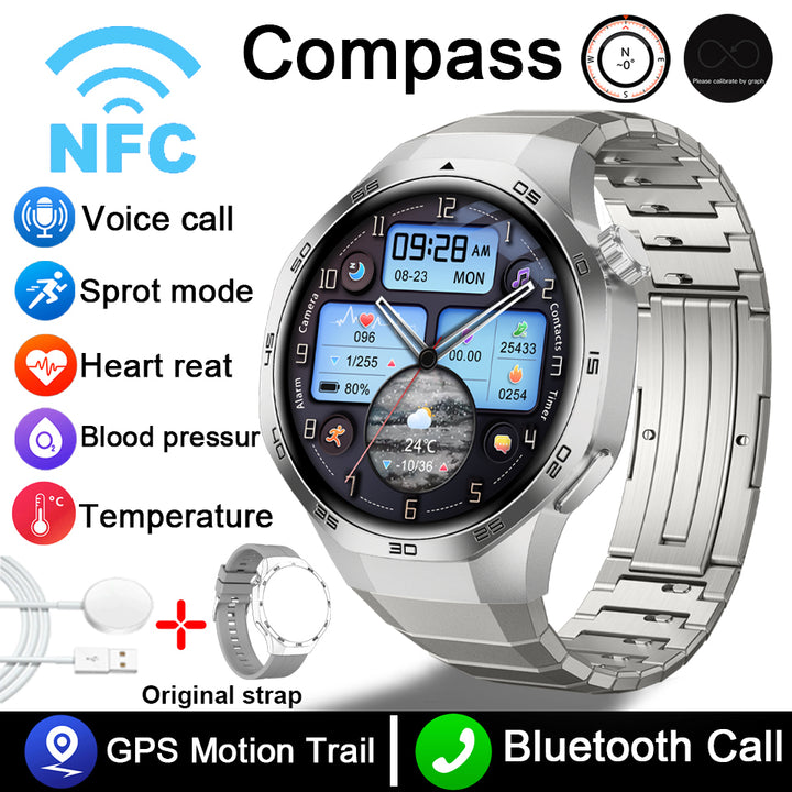 Premium AMOLED Smartwatch with AI, Bluetooth Calling, 100+ Sports Modes, IP68 Waterproof, Prayer Alerts, Health & Fitness 