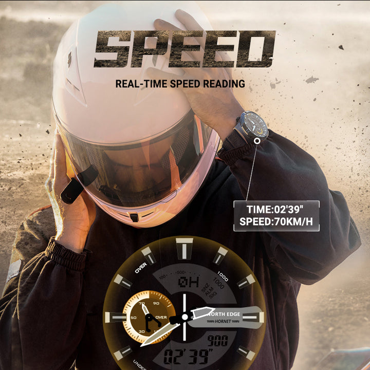 Premium Military Smartwatch for Men – Waterproof 50m, Speed Stopwatch, World Time, Coun Case, Backlit, Replaceable Stratdown 