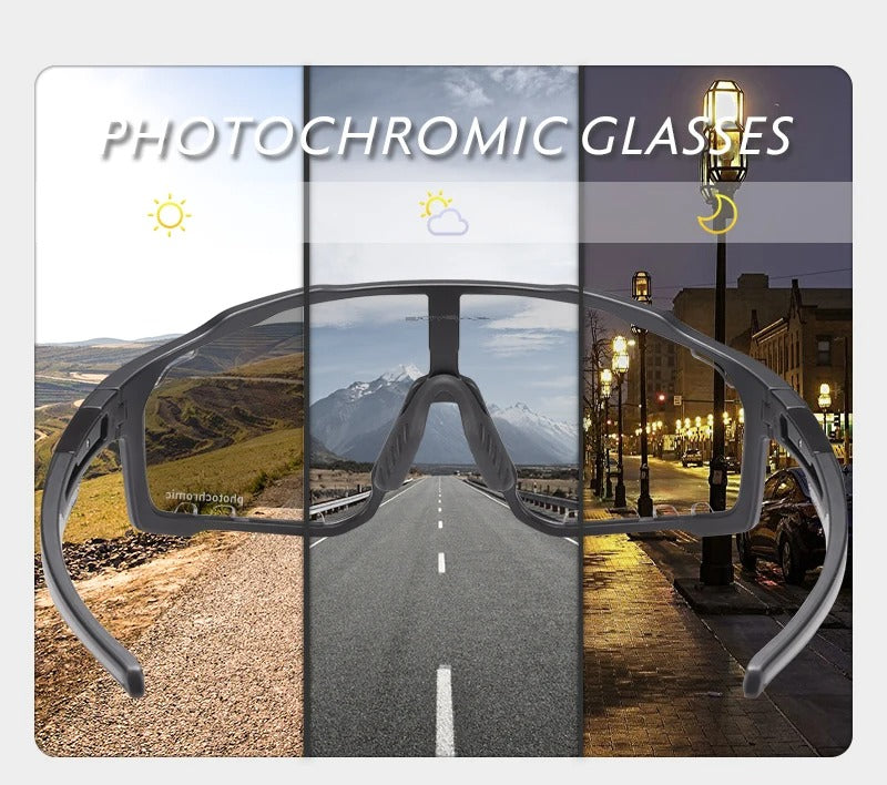 Premium Photochromic Cycling Sunglasses for Men & Women – UV400 Protection, Adjustable Lenses, Sports Eyewear for Running, MTB, Bike, Road Cycling & Driving - StrengthXPhysiotherapy