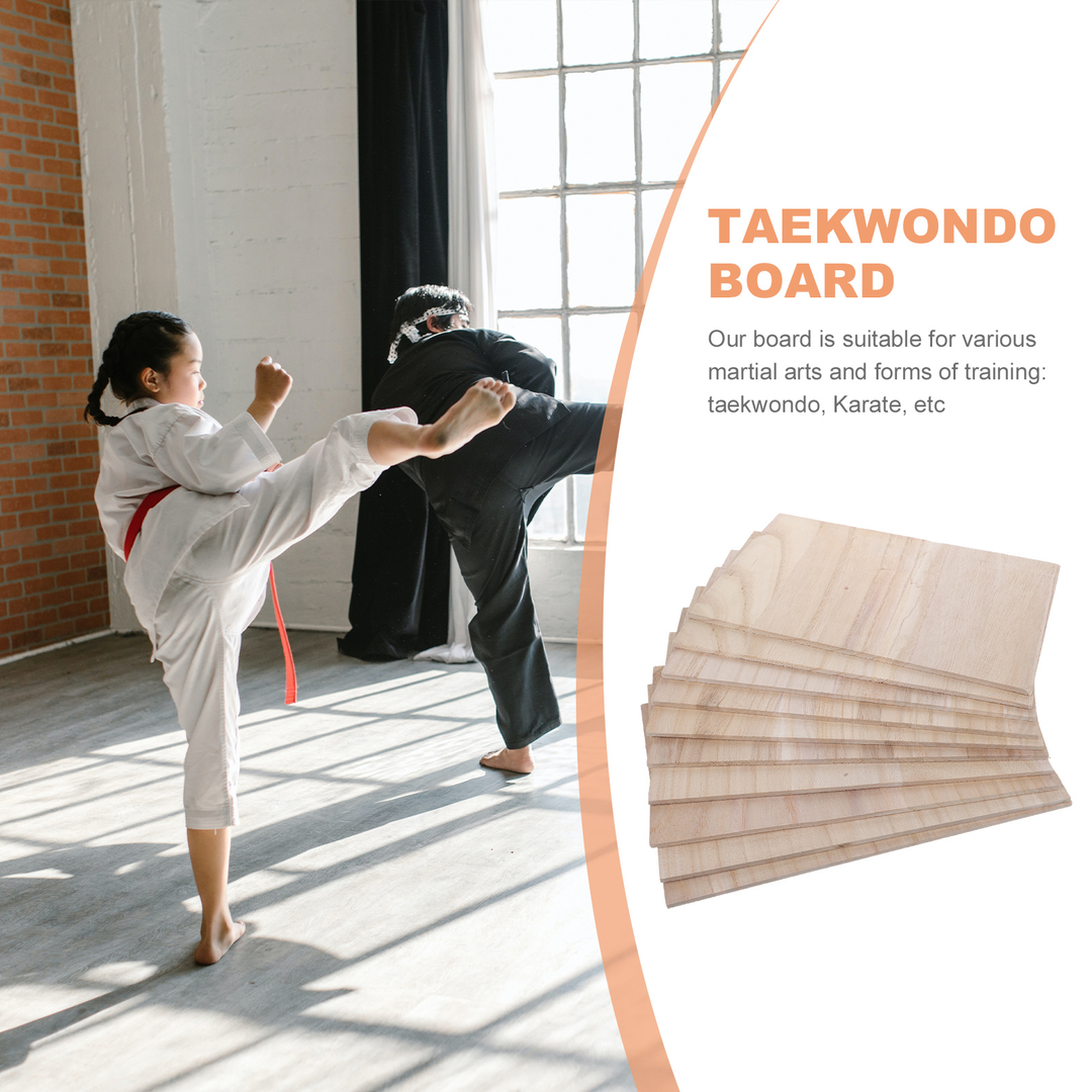 Premium Taekwondo Breaking Boards – 10pcs Karate Wooden Training Boards – Durable Punching & Breaking Board for Taekwondo