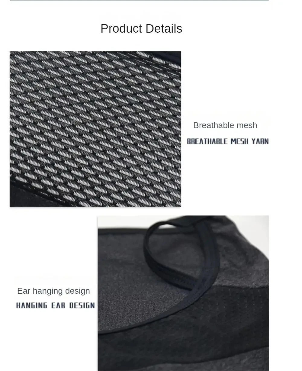 Premium Breathable Ear Hanging Mask – Ice Silk Cycling Face Cover, Triangle Headscarf, Nylon Cool Material for Outdoor Sports and Riding Protection - StrengthXPhysiotherapy