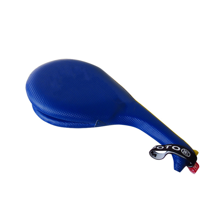 Premium Taekwondo Foot Target Kick Pad – Boxing, Kickboxing, & Sanda Training Equipment – Durable PU Leather, High Elastic Sponge – Double Target Design for High & Low Kicks – Buzz Sound & Wrist Grip – 40x20x8cm - StrengthXPhysiotherapy