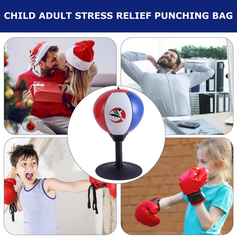 Premium Desktop Boxing Punching Ball – Suction Cup Mini Boxing Bag for Stress Relief & Fun – Fun Toy for Kids & Adults – 