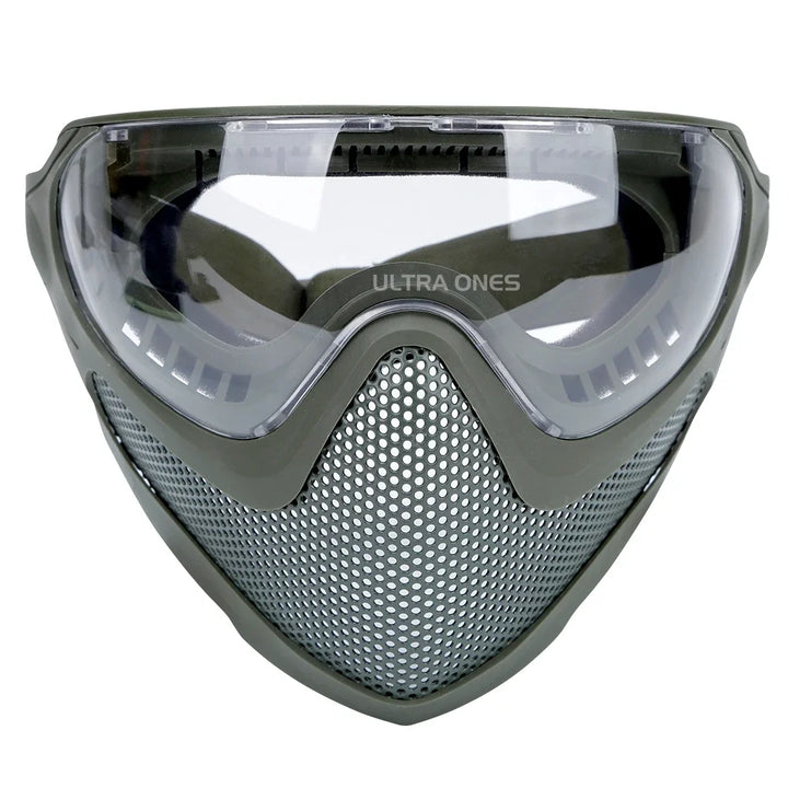 Premium Tactical FAST Helmet Half Face Mask with Flip Goggles – Hunting, Airsoft, Paintball Mask, Helmet Accessories for 