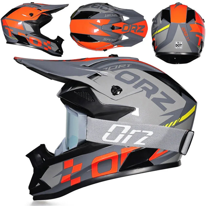High-Quality Kids Off-Road Helmet - Motocross, Mountain Bike, ATV, DOT Certified, Lightweight ABS Material, Full Face Safety