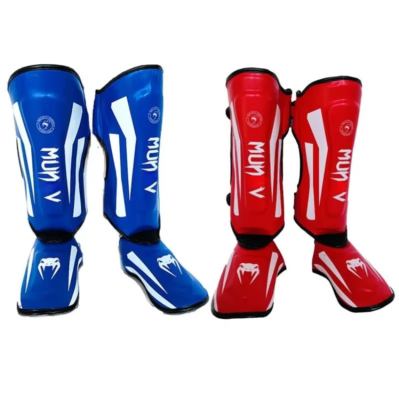 Premium Kickboxing Leg Guards – Muay Thai Ankle Protector, MMA Shin & Boxing Thickened Fighting Gear, Protective Ankle 