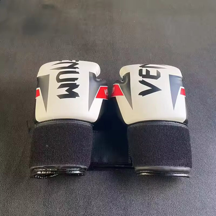 Premium Boxing Gloves – High Quality PU Leather, Ultra-Thick Padding for Muay Thai, MMA, Sanda & Boxing Training, Wear