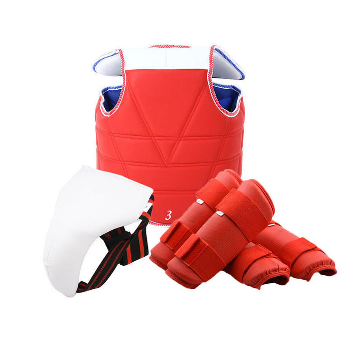 Premium ITF Taekwondo Sparring Gear Set – Helmet, Leg, Arm & Chest Protection, Karate Boxing Uniform, Professional Martial Arts Equipment for Team Training - StrengthXPhysiotherapy